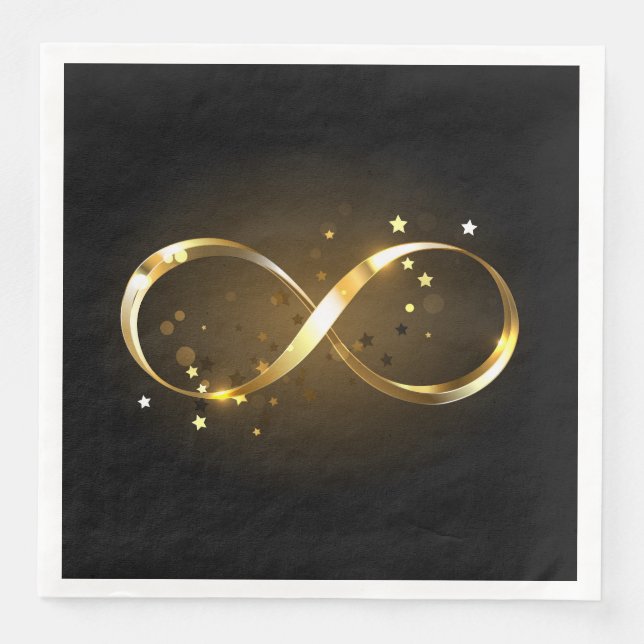Golden Infinity Symbol Napkin (Front)