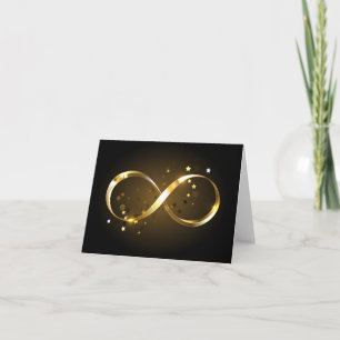 Golden Infinity Symbol Note Card