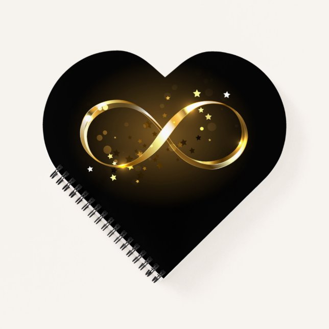 Golden Infinity Symbol Notebook (Front)