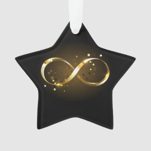 Golden Infinity Symbol Ornament