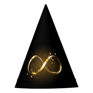 Golden Infinity Symbol Party Hat