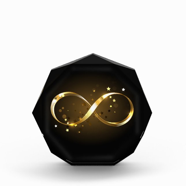 Golden Infinity Symbol Photo Block (Front)