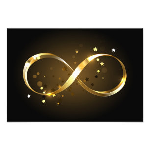 Golden Infinity Symbol Photo Print