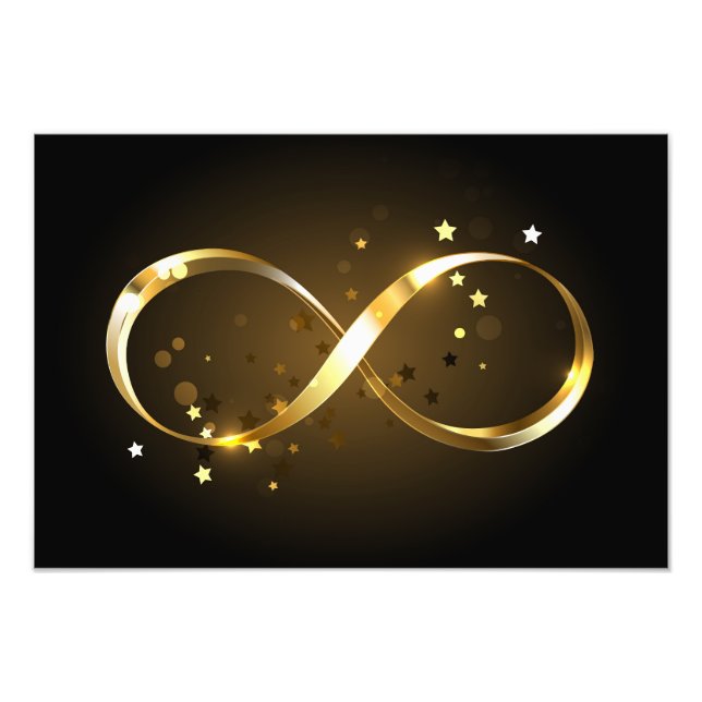 Golden Infinity Symbol Photo Print (Front)