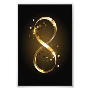 Golden Infinity Symbol Photo Print
