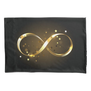 Golden Infinity Symbol Pillowcase