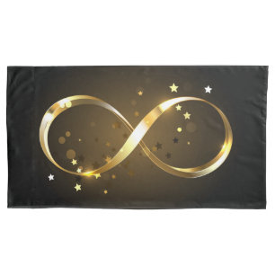 Golden Infinity Symbol Pillowcase