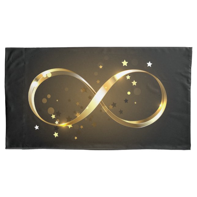 Golden Infinity Symbol Pillowcase (Front-Left)