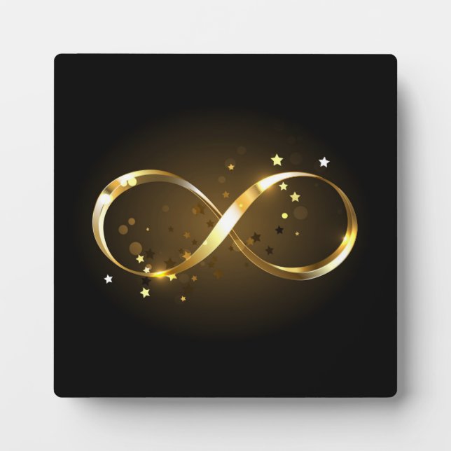 Golden Infinity Symbol Plaque (Front)