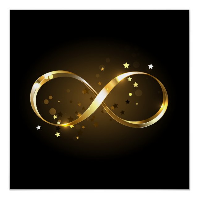 Golden Infinity Symbol Poster (Front)