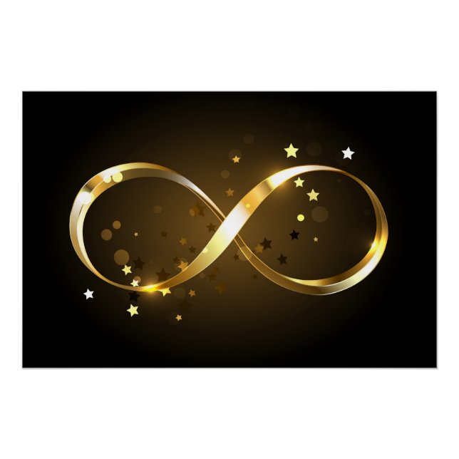 Golden Infinity Symbol Poster (Front)
