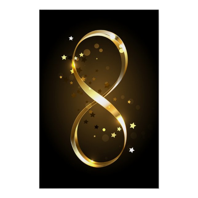 Golden Infinity Symbol Poster (Front)