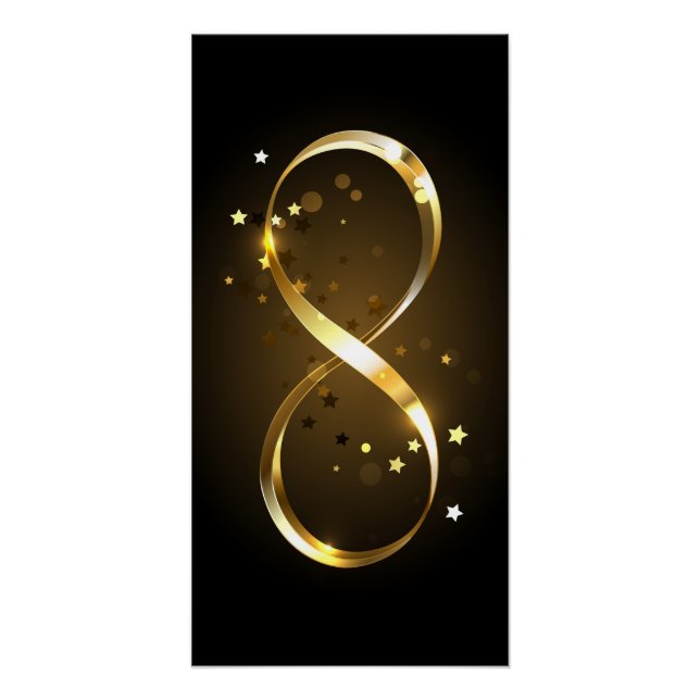 Golden Infinity Symbol Poster (Front)