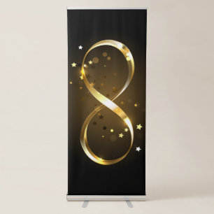 Golden Infinity Symbol Retractable Banner