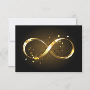 Golden Infinity Symbol RSVP Card