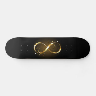 Golden Infinity Symbol Skateboard