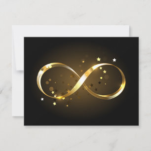 Golden Infinity Symbol Thank You Card