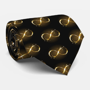 Golden Infinity Symbol Tie