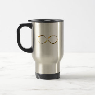 Golden Infinity Symbol Travel Mug