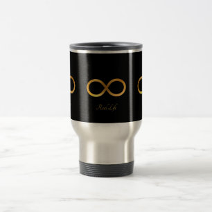 Golden Infinity Symbol Travel Mug