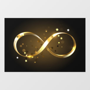 Golden Infinity Symbol Window Cling