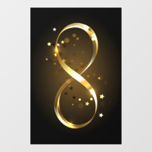 Golden Infinity Symbol Window Cling