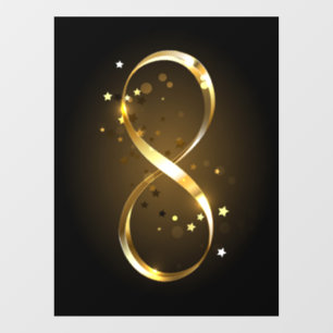 Golden Infinity Symbol Window Cling