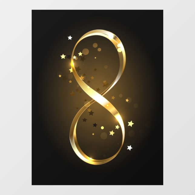 Golden Infinity Symbol Window Cling (Sheet)