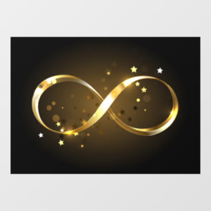 Golden Infinity Symbol Window Cling