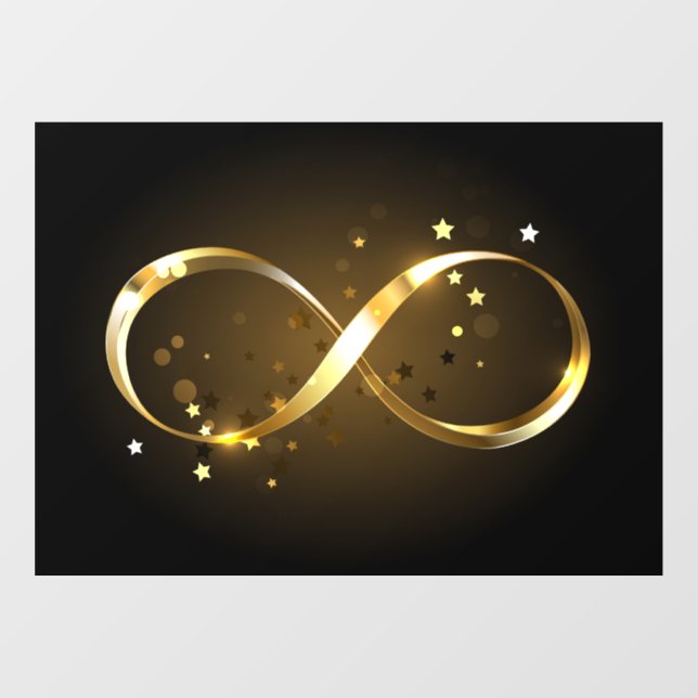 Golden Infinity Symbol Window Cling (Sheet)