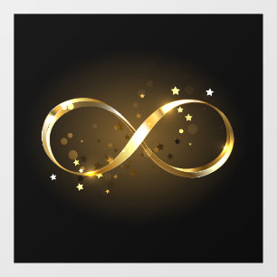 Golden Infinity Symbol Window Cling