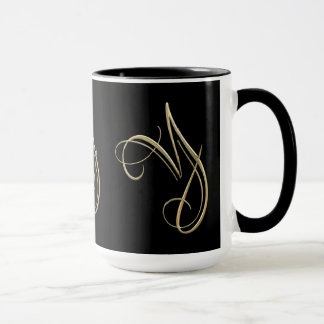 Golden initial Y monogram Mug