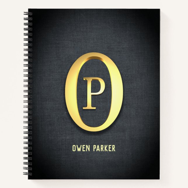 Golden Initials Notebook (Front)