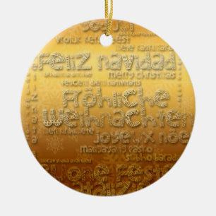 Golden International Weihnachten Navidad Ornament