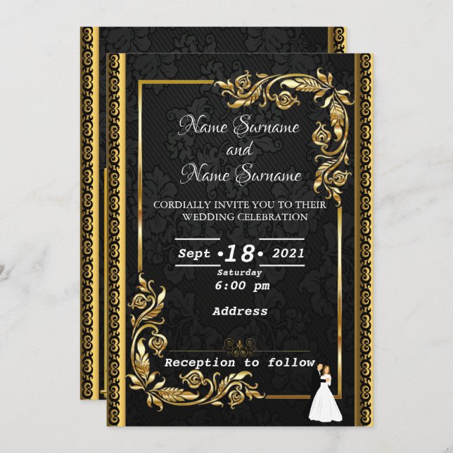 Golden Invitation (Front/Back)