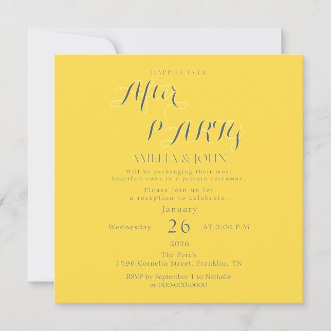 Golden invitation card (Front)