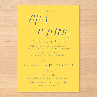 Golden invitation card