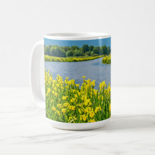 Golden Irises inspiring the symbol Fleur de Lis.  Coffee Mug