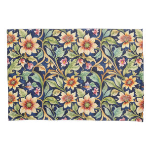Golden Islamic Style Flowers Pillowcase