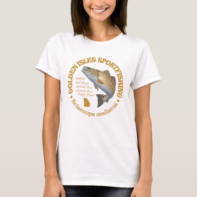 Golden Isles (redfish) T-Shirt (Front)