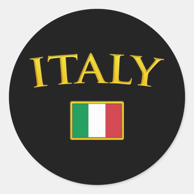 Golden Italy Classic Round Sticker (Front)