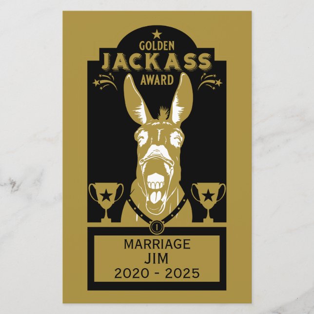 Golden Jackass Award (Front)
