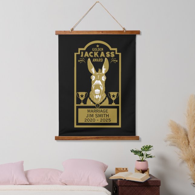 Golden Jackass Award Hanging Tapestry (Bedroom)