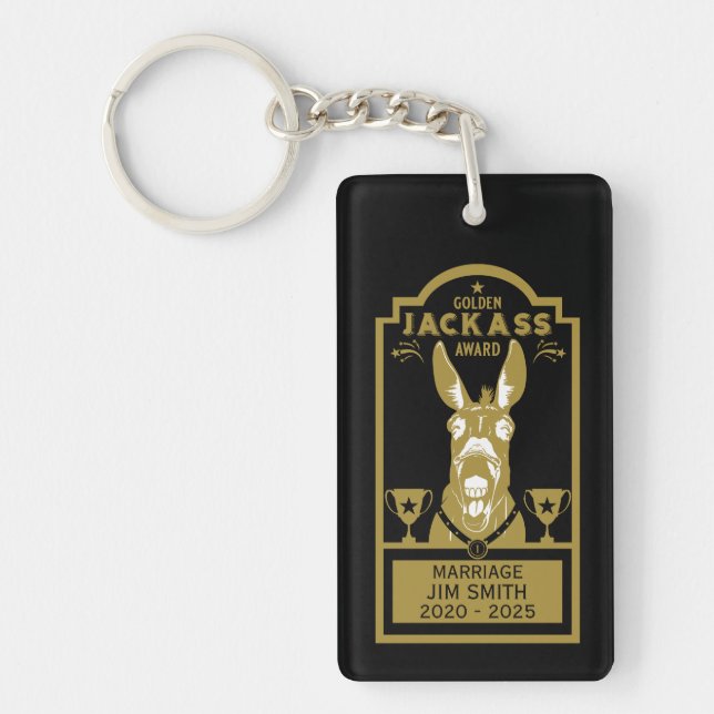 Golden Jackass Award Key Ring (Front)