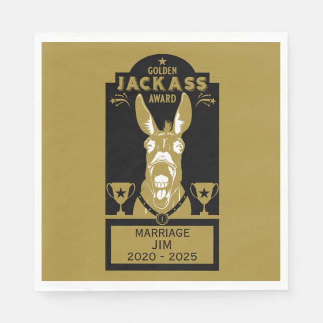 Golden Jackass Award Napkin (Front)