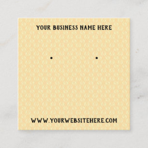Golden Jagged Chevrons Jewellery Display Square Business Card