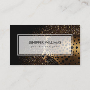 Golden Jaguar Pattern           Business Card