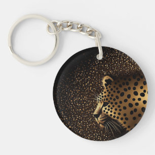 Golden Jaguar Pattern           Key Ring