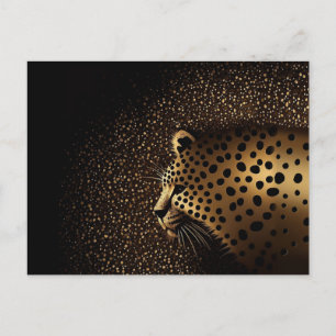 Golden Jaguar Pattern            Postcard