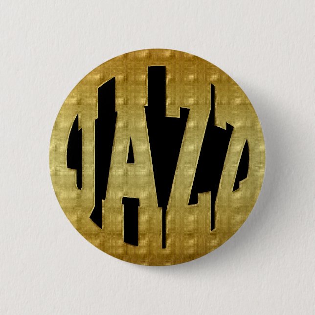 GOLDEN JAZZ 6 CM ROUND BADGE (Front)